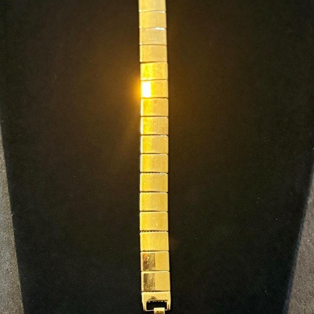 Retro Gold plated bracelet with rectangular links